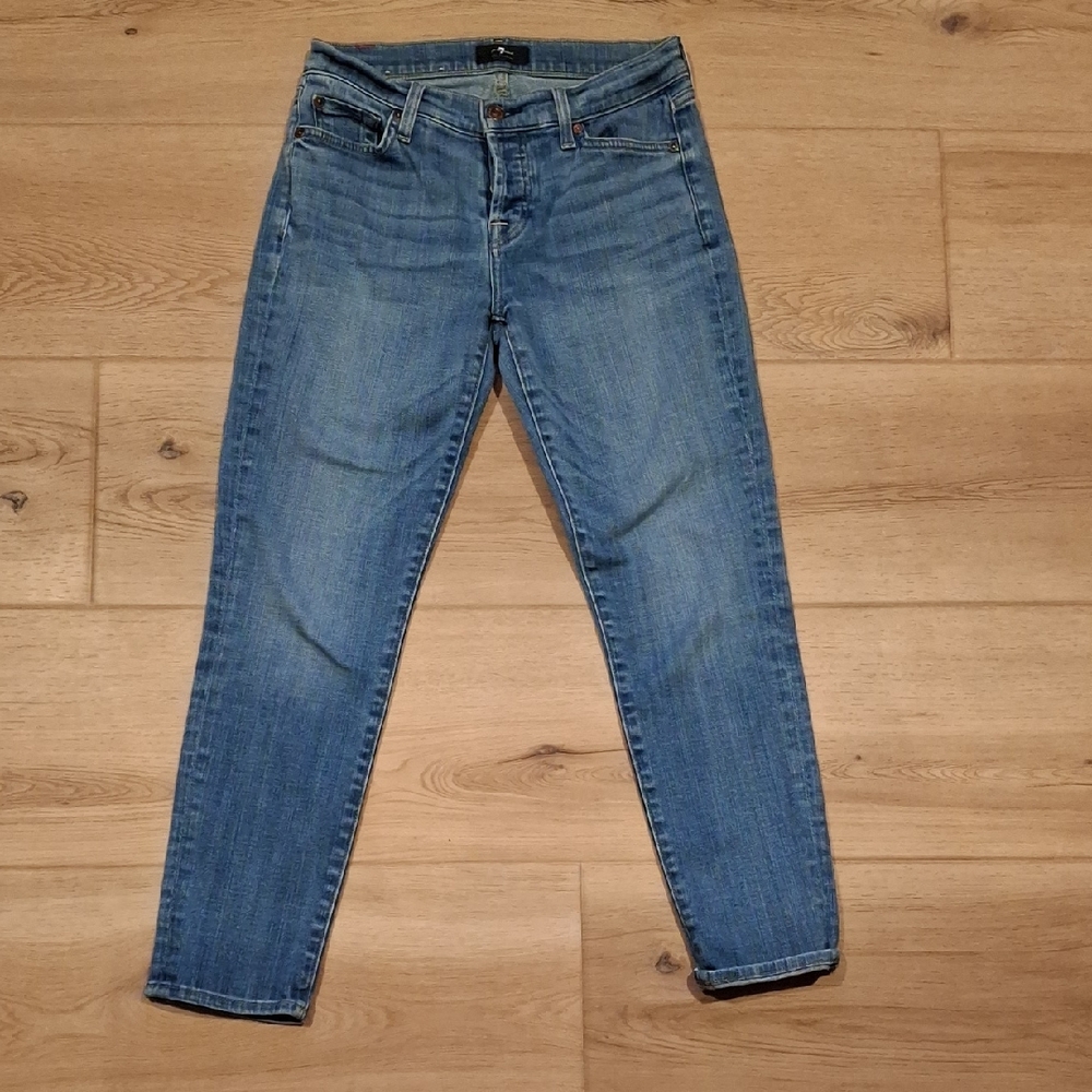 7 For All Mankind Light Blue Ankle Jeans